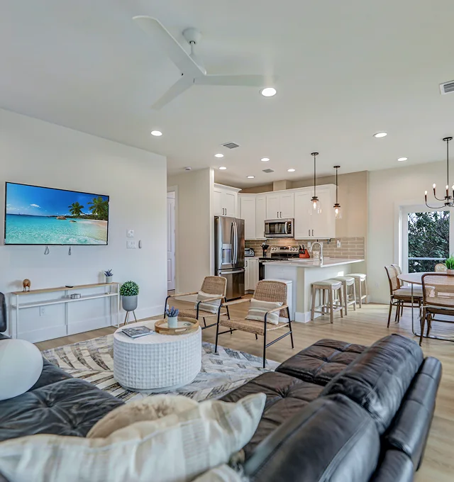 Fully finished interior of an ArmCoa spec home, featuring an open-concept living area, designer finishes, and investor-grade build quality.